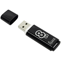 Флеш-драйв Smart Buy 8Gb SB8GBGS-K Glossy черный