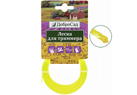 Леска для триммера ДоброСад 2,4мм 15м 702-176
