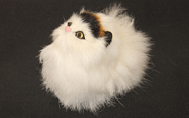 Сувенир Кошка мех №2 8*6см