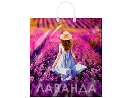 Пакет петля с пласт.ручкой 40*44 Лаванда