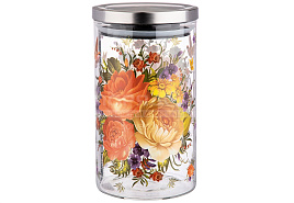 Банка для сыпучих стекло 1200мл 887-148 Роскошный Сад