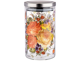 Банка для сыпучих стекло 1200мл 887-148 Роскошный Сад