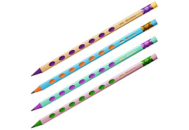 Карандаш ч/гр Berlingo BP01329 "Metallic Ergo" HB, пластиковый, трехгранный, с выемками, заточен., с ластиком, PET-бокс