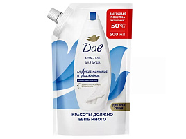Гель для душа Dove Глубокое питание и увлажнение М крем упаковка дой-пак