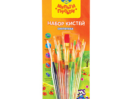 Набор кистей 5шт. Мульти-Пульти SB_16594 синтетика, круглая №3, плоские №2, 6, 14, овальная №1, блистер