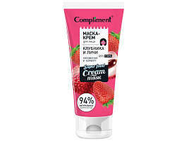 Маска-крем для лица Compliment Клубника и личи увлаж.и комфорт