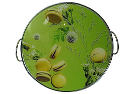 Поднос стеклянный круглый 125-0662 29,7см