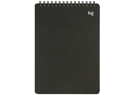 Блокнот 60л. BG Б5гр60_пл 57752 "Base", А5 на гребне черная пластиковая обложка, тиснение фольгой