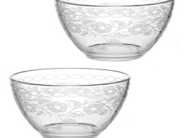 Набор салатников стекло 2пр 1425/07-01 Флер new 6031 16см