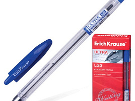 Ручка Erich Krause 13875 Ultra L-20 синяя масл.толщ.письм.0,7мм