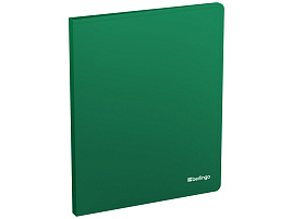 Папка с бок.мет.приж. Berlingo FSc_A4983 "Soft Touch" А4, 17мм, 700мкм, зеленая, с внутр. карманом