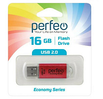 Флеш-драйв Perfeo USB 16Gb E01 красный