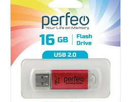 Флеш-драйв Perfeo USB 16Gb E01 красный