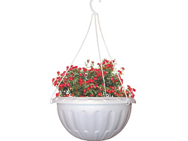 Кашпо цветочное подвесное 3,5л Джулия М1457 белое