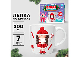 Набор для творчества Лепка на Кружке 5066072 Девочка в шапочке, из полимерной глины