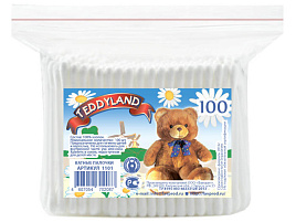 Ватные палочки TeddyLand 100шт полиэт.2087