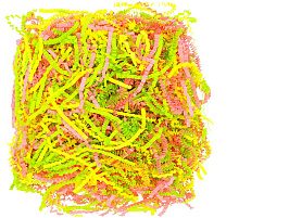 Наполнитель бумажный микс неон желтый, зеленый, розовый 50г Ч602-050