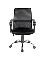 Кресло Helmi HL-M09 ткань/сетка черная, механизм качания, хром