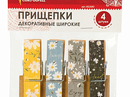 Прищепки декор 662680 Ромашки 4шт
