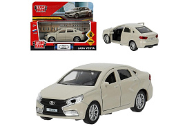 Машина металлическая VESTA-12-BG LADA vesta 11,5 см, двери, бежевый, кор.