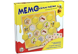 Настольная игра 02971 "Мемо. Веселые пчелки", 24 фигурки, картоная коробка