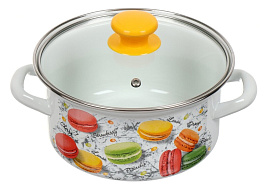 Кастрюля эмаль 2,3л 51904-382/4.02 Цветное печенье 1844