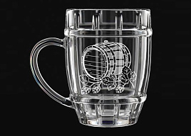 Кружка для пива 3226/1-Г Бочка хмеля 500мл