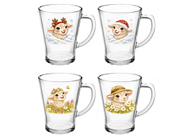 СГ Кружка стекло 300мл 21с2222 Нежные козлята