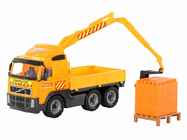 Автомобиль 8800 кран + конструктор Супер-микс 30эл