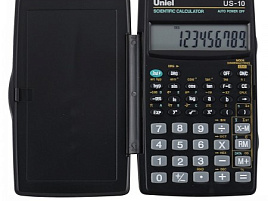 Калькулятор Uniel инженерный US-10 10 разрядов, 56 функций, 120х72х12