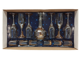 Набор подарочный 160/500/1022/05/7109 Золотой мед (6бокалов+6стопок+графин)