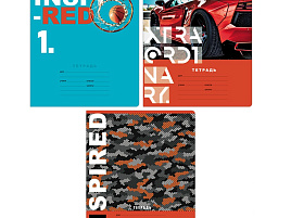 Тетрадь 12л. клетка  Т5ск12_вл 10026 "Inspired", выб. лак, ассорти