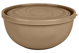 Миска пластик 0,55л 185410015/6140с крышкой  шоколадный мокко
