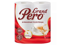 Полотенце бумажное Pero Grand 2-сл.2шт.белое