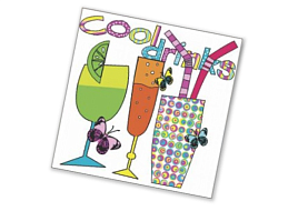 Салфетки 40л.Design Коктейль