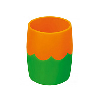 Стакан офисный Стамм СН503 зелено-оранжевый непрозрачный