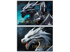 Альбом для рисования 40л. на спирали BG АР4гр40 58159 "Дракон и воин"