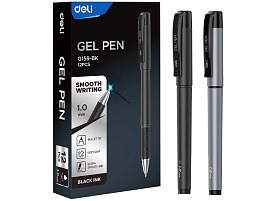 Ручка гел. Deli EG159-BK корп.ассорти d=1.0мм чернила черн. резин. манжета