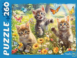 Пазл 260эл. Котята на лугу Ф260-3885