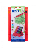 Карандаши цветные 12цв. Milan 0729312 "231" трехгран., заточен., пластик.уп., европодвес