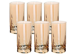 Набор стаканов 6шт 41630/05/6126 Золотистый мед 290мл