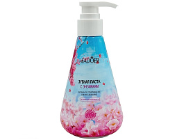 Зубная паста Sadoer 220г Отбеливающая с энзимами флакон с дозатором