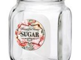 Банка для сыпучих стекло 650мл Сахар с мет.кр. 626-2500/5967