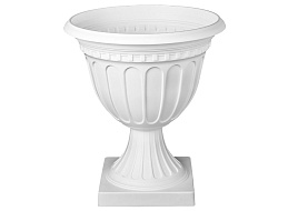 Вазон 12л Олимпия М9068 на высокой ножке белый