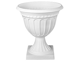 Вазон 12л Олимпия М9068 на высокой ножке белый