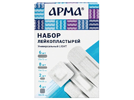 Пластырь медицинский Арма №20 Универсал Лайт бактерицидный на нетканной основе