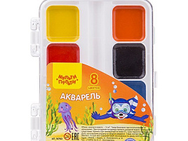 Краски 8цв. Мульти-Пульти АП_10703 Енот в Красном море п/к б/к