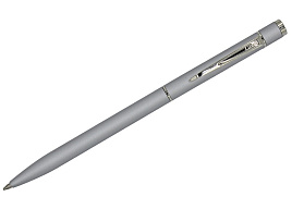 Ручка Luxor 8452 "Sleek" синяя, 1,0мм, корпус серый металлик, поворотный механизм