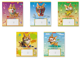 Тетрадь 12л. клетка ErichKrause 51407 Корги