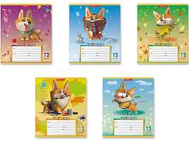 Тетрадь 12л. клетка ErichKrause 51407 Корги